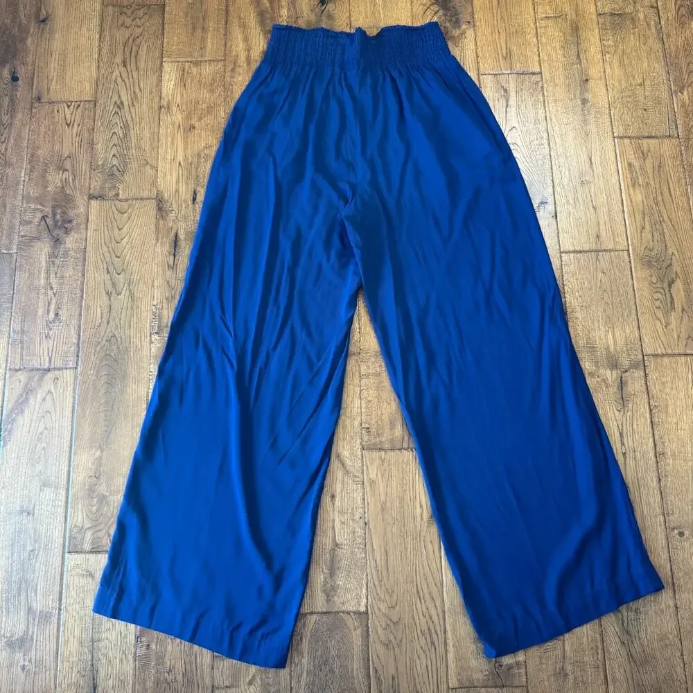 St. Tropez West Floral Tie Front Blouse and Navy Sunny Leigh Palazzo Pants XL